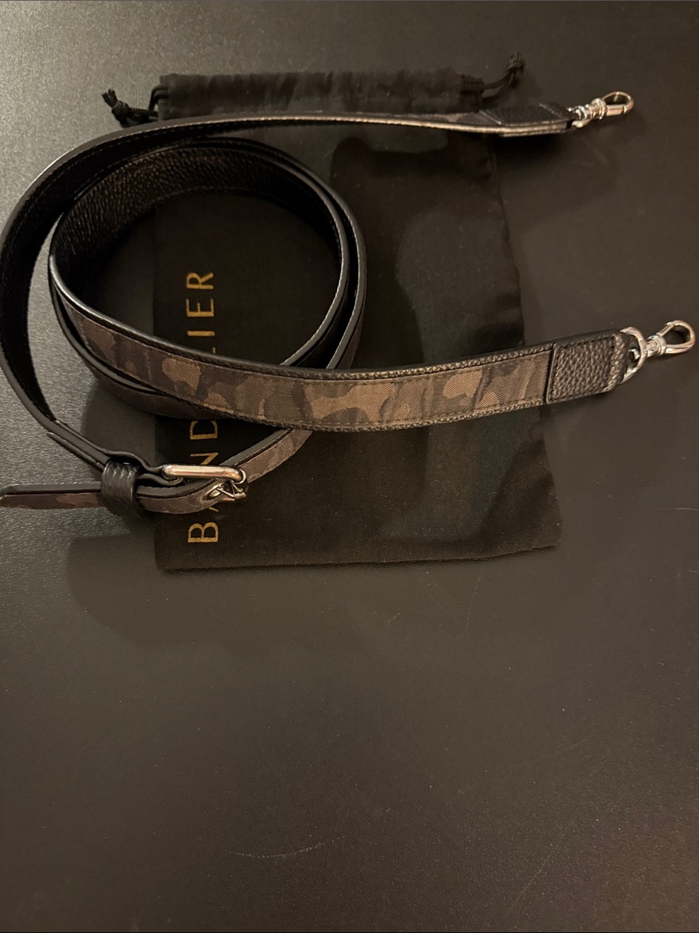 Bandolier Camo with Silver Hardware Adjustable Phone Case Strap